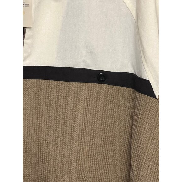 NWT VTG Men's Store Sears L Color block Short Sleeve Polo Zipper Ribbed Texture - Picture 6 of 16